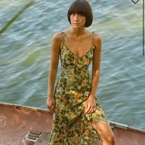 Reformation embry dress orange grove